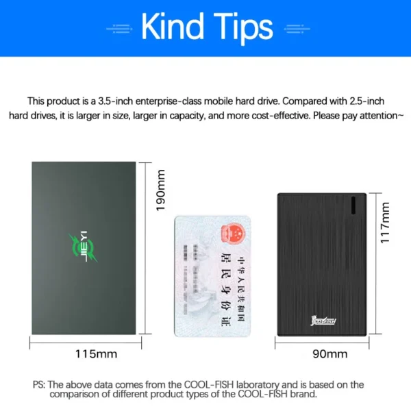 CoolFish External Hard Disk Hdd 12TB 14TB 16TB 18TB 20TB External Disk 3.5Inch High-capacity External Hard Drive Free Shipping - Image 6