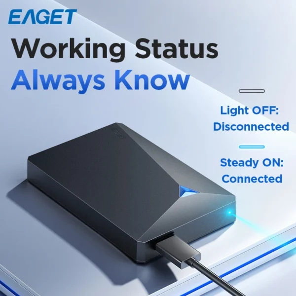 Eaget Portable External Hard Drive 1TB 5TB HDD 2.5 inch 5Gbps External Hard Disk Memory Compatible for PC Mac Desktop MacBook - Image 4