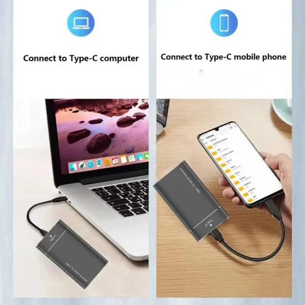 USB 3.1 Type-C 500GB External HDD Portable Removable SSD Expansion Upgrade High Speed Hard Disk Storage Devices - Image 3